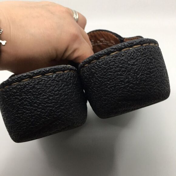 Clarks Artisan Slip Black Nubuck Leather Clogs Mules Size 10 Narrow - Picture 15 of 16